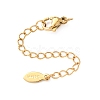 304 Stainless Steel Chain Extender with Oval Charms Ion Plating(IP) STAS-G383-07G-2
