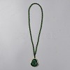 Alloy Glass Buddha Pendant Glass Beaded Necklaces NJEW-WH0020-82-1