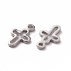 Brass Tiny Cross Charms KK-L205-10P-2