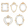 5Pcs 5 Style Resin Picture Frame AJEW-FG0002-34-1