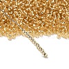 Pale Goldenrod 11/0 Grade A Round Transparent Glass Seed Beads X-SEED-Q007-F33-4