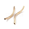 Brass Twist Tube Beads KK-B120-02D-LG-2