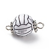 Acrylic Basketball Connector Charms PALLOY-JF01869-02-3