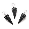 Natural Obsidian Gemstone Pendants G-D458-06P-03-RS-1