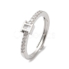 Rack Plating Brass Clear Cubic Zirconia Constellation Adjustable Rings for Women RJEW-S407-08P-02-1