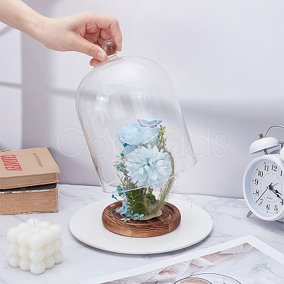 Glass Cloche Dome Covers AJEW-WH0460-033B-1