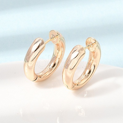 Brass Huggie Hoop Earrings KK-CBACA55-22G-1