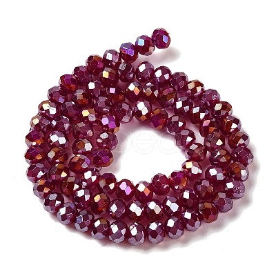 Baking Electroplate Glass Beads Strands LS-DGLA-A039-J6MM-B19-1
