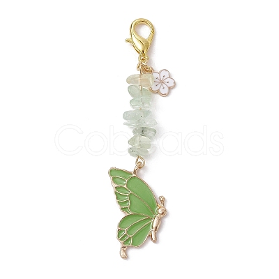 Butterfly Alloy Enamel Pendants Decoraiton HJEW-JM01637-01-1