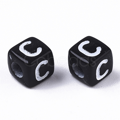 Opaque Acrylic Beads X-SACR-N002-01C-1-1