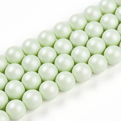 Baking Paint Pearlized Glass Pearl Bead Strands HY-N002-8mm-B02-1
