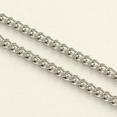 Tarnish Resistant 304 Stainless Steel Curb Chains CHS-R008-06-1