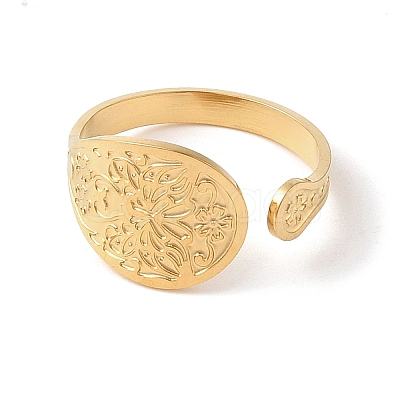 304 Stainless Steel Cuff Rings RJEW-Q812-01G-1
