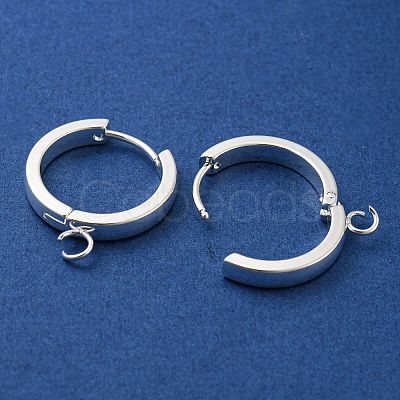 201 Stainless Steel Huggie Hoop Earrings Findings STAS-A167-01O-S-1