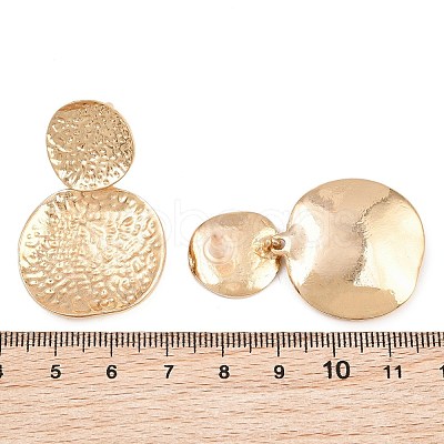 Textured Alloy Stud Dangle Earrings for Women AL-CBA6127-04G-1