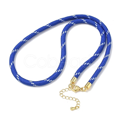Ployester Core-Wrapped Round Cord Necklace Making KK-CBACFA2-03G-21-1