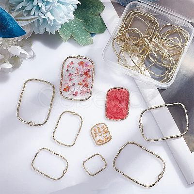 CHGCRAFT 36Pcs 3 Styles Alloy Open Back Bezel Pendants FIND-CA0006-07-1