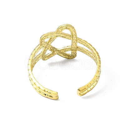 Ion Plating(IP) 304 Stainless Steel Open Cuff Ring RJEW-L109-026G-1