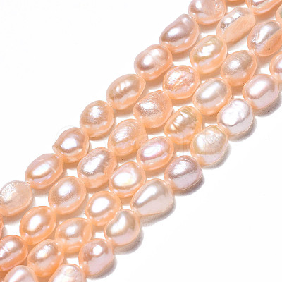 Natural Cultured Freshwater Pearl Beads Strands PEAR-N014-05A-1