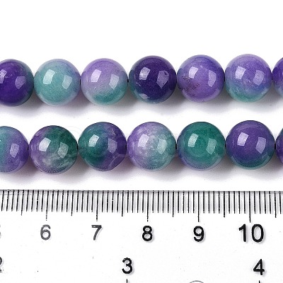 Dyed Natural White Jade Beads Strands G-T138-10mm-210-8-1