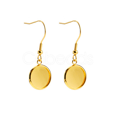 Stainless Steel Dangle Earrings EJEW-P001-A05-G-1