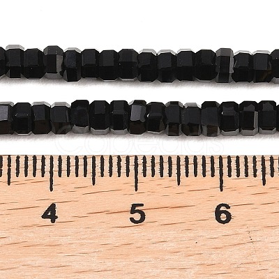 Natural Black Onyx Beads Strands G-G345-C37-2x4mm-1