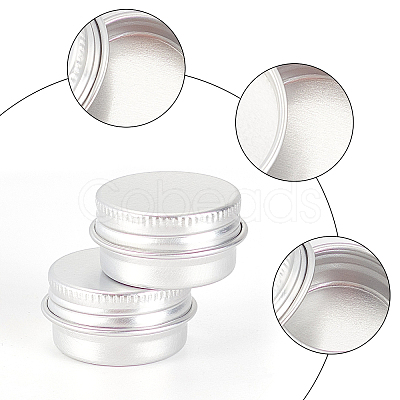 Round Aluminium Tin Cans CON-WH0079-14-1