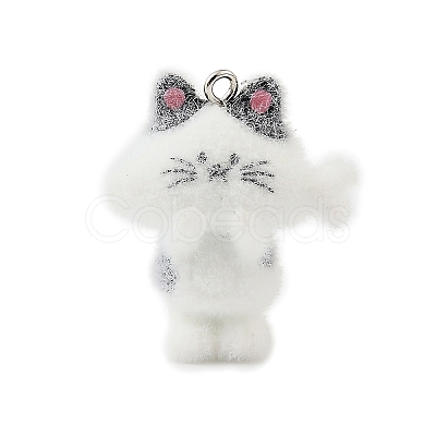 3D Opaque Resin Flocking Pendants LS-RESI-G109-02-1