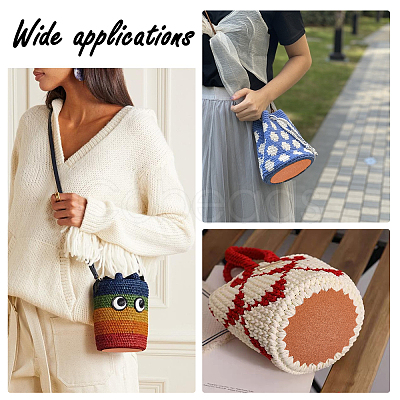 10 Pcs 5 Style Flat Round Felt Fabric DIY-PH0009-24D-1