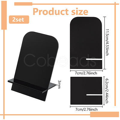 Acrylic Slant Back Postcard Display Stands ODIS-WH0078-86B-1