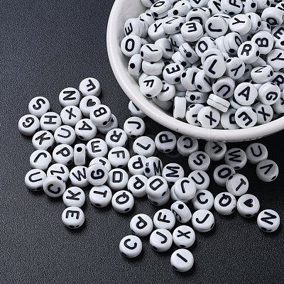 800Pcs 4 Style Acrylic Beads MACR-YW0001-17-1