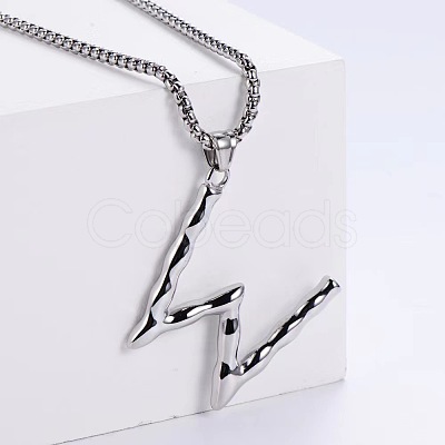 Minimalist chic collarbone necklace with 26 English letters design LW4134-49-1