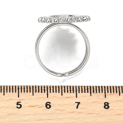 Tarnish Resistant 304 Stainless Steel Cuff Ring Findings X-PW-WG41752-02-1