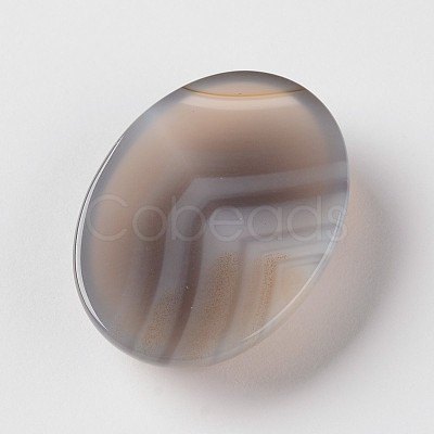 Natural Agate Gemstone Oval Cabochons G-J329-05-13x18mm-1