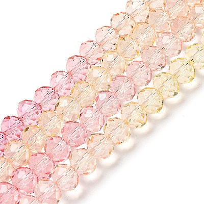 Transparent Painted Glass Beads Strands X1-DGLA-A034-T8mm-A09-1