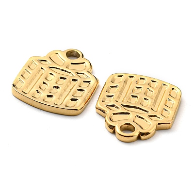 Ion Plating(IP) 304 Stainless Steel Charms STAS-Q248-05G-1