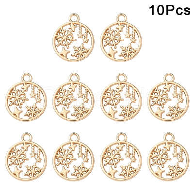 30Pcs Alloy Pendants TIBEP-YW0002-22KCG-1