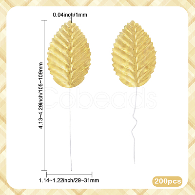 Handmade Silk Cloth Artificial Leaf AJEW-WH20070-073A-1