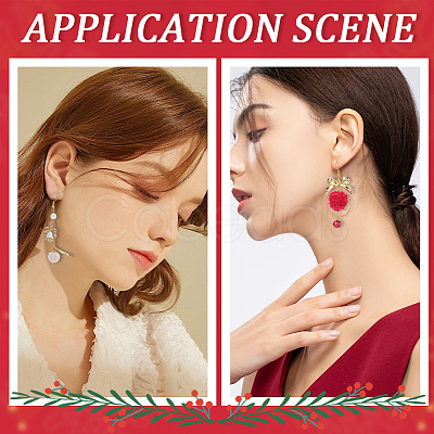 Christmas Theme DIY Fibre & Alloy Enamel Pendant Earring Making Kits DIY-SC0028-32-1