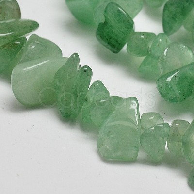 Chip Natural Aventurine Beads Strands X-G-N0134-10A-1