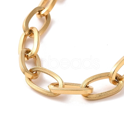 PVD Vacuum Plating 304 Stainless Steel Cable Chain Bracelet for Men Women BJEW-E031-05A-G-1