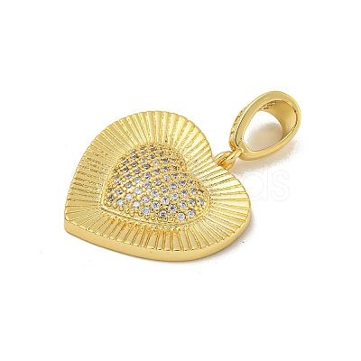Brass Micro Pave Cubic Zirconia Pendants KK-N254-131G-1