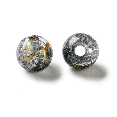 Transparent Crackle Acrylic Beads DACR-D300-01D-8mm-1
