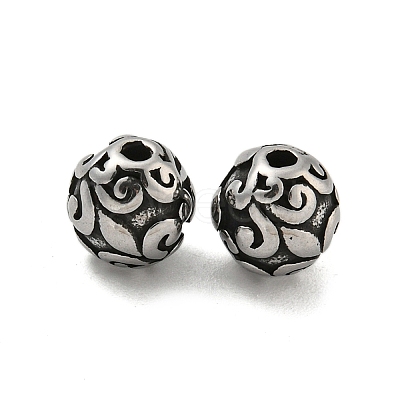 Round 304 Stainless Steel Beads STAS-E214-01AS-05-1