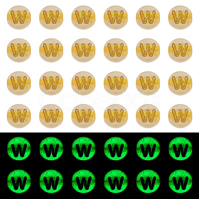 50G Luminous Transparent Acrylic Beads OACR-TAD0001-01W-1
