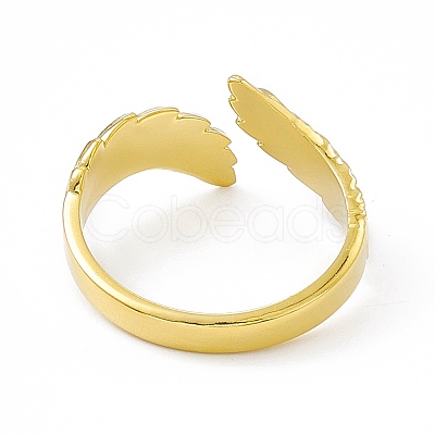 Ion Plating(IP) 304 Stainless Steel Cuff Ring for Women RJEW-C060-02G-1