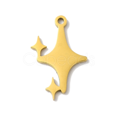 5Pcs 201 Stainless Steel Pendants LS-STAS-Z068-04G-1
