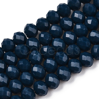 Opaque Solid Color Glass Beads Strands EGLA-A034-P2mm-D16-1
