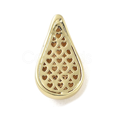 Rack Plating Brass Micro Pave Clear Cubic Zirconia Pendants KK-H474-18G-14-1
