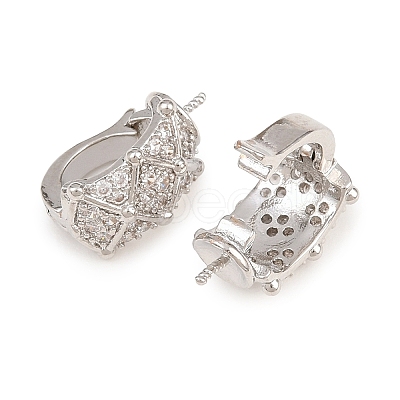 Brass Micro Pave Cubic Zirconia Peg Bails KK-C075-46P-1